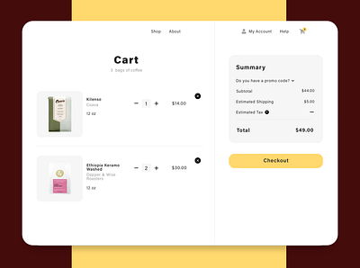 dailyui02 checkout checkout coffee dailyui dailyui 002