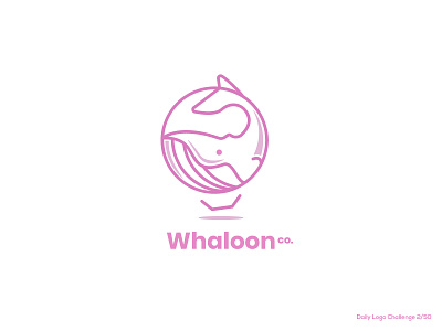 Whale + Balloon Co. balloon balloon logo design logo minimal stroke whale whale logo