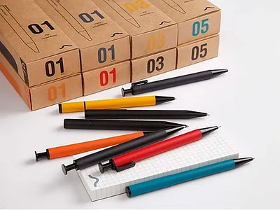 Rubberband pen packaging design packaging design
