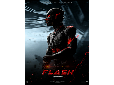 Flash poster design color comic design edit fantasy flat green illustration neon poster poster design ps5 typo typography white