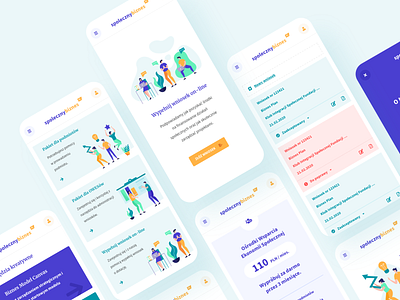 Spoleczny Biznes - Mobile clean color illustration mobile mobile app mobile design mobile ui people pwa responsive rwd ui ux xd
