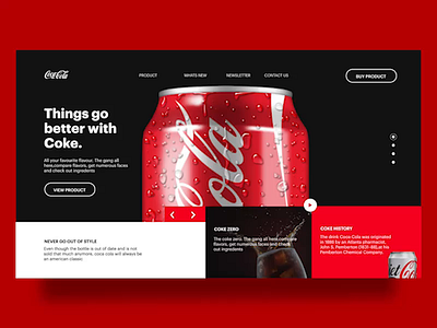 Cocacola UI animation cocacola cocacolawebui motiondesign product design red ui uiux uiuxdesign uiuxdesigner