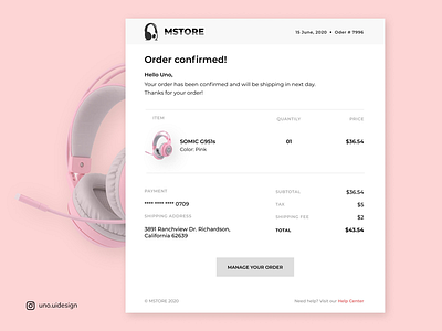 Email Receipt - Daily UI 017