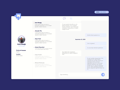 Desktop Message App app ui web