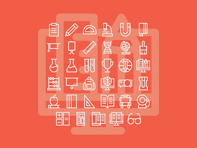 Education Icons Set ai education icon icon set icons iconset school science study ui ux