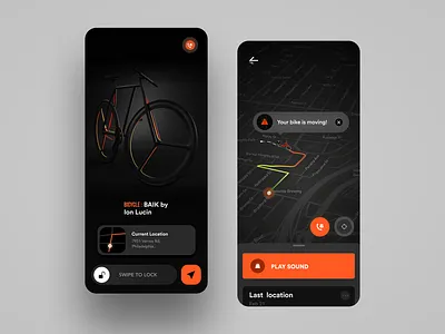 Track your bike app appdesign black design figma minimal trend ui ui design uidesign uidesigner uidesigns uiux uiuxdesign user ux