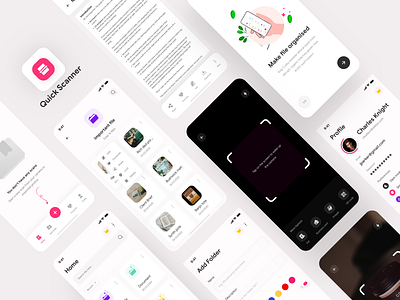 PDF scanner app UI - IOS 2020 design app design card design cards ui document app document scanner file management file manager flat ui design icon design iphone app layout design mobile app design ocr pdf app pdf scanner product design qrcode ui illustration uiux