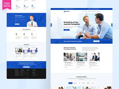 Growth - Free Consulting Business Joomla Template agancy business consulting creative free freebie joomla joomla designs joomla template joomlabuff startup branding startups web webdesign