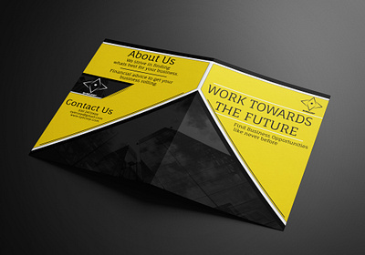 Black and Yellow Brochure Design adobe illustrator adobe photoshop black black and yellow branding brochure brochure design brochure mockup design illustration illustrator vector yellow