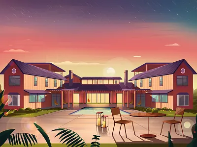 Estate 8 art artwork background color design digitalart illustration landscape nature tree