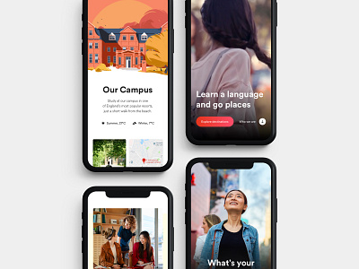 EF Mobile Inspiration education first ef travel inspiration ui uidesign