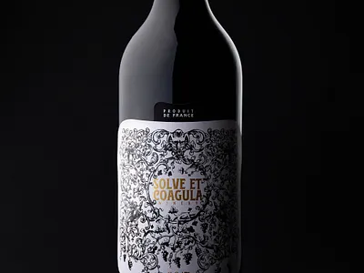 Solve et Coagula branding foxtrot foxtrotstudio illustration wine bottle wine label wine label design wine labels winelabel
