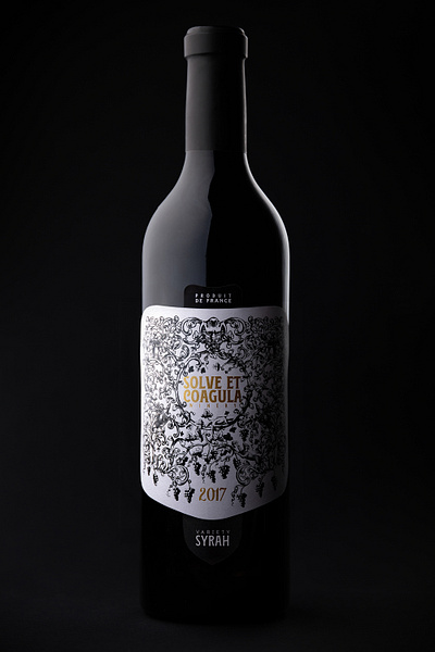Solve et Coagula branding foxtrot foxtrotstudio illustration wine bottle wine label wine label design wine labels winelabel