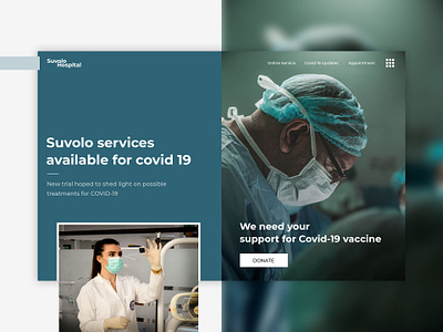 Suvolo Hospital branding design flat typography ui ux web website website design