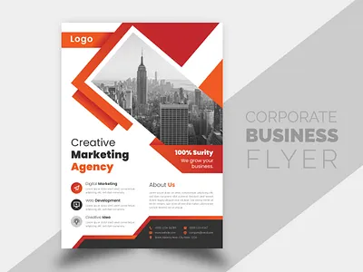 Creative and Simple Corporate Business Flyer Design Template best flyer templates design brand branding brochure brochure cover business business flyer design businessflyer corporate corporate flyer corporate flyer design creative creative design design elegant flyer design flyer template new simple unique