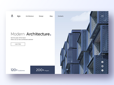 Modern Architecture architecture branding build building daily challange design landing landing design landing page design logo minimal minimalism site modern architecture modern design site builder ui web