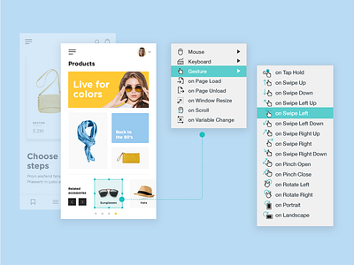 Adding gestures and interactions to a prototype app concept app design gestures interactions justinmind ui ui ux design uidesign ux uxdesign