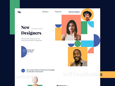 Design community Website Concept balance blue card design cards clean color colorful concept design grid landing page minimalistic modern typography ui ux web webdesign website whitespace