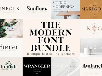 The Chic Unique Modern Font Bundle font font awesome font design font family fonts modern fonts