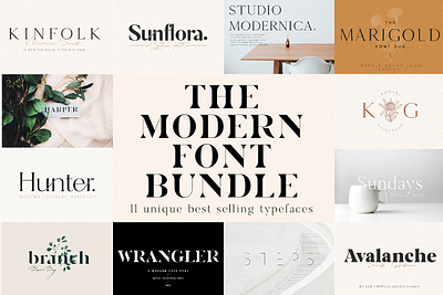 The Chic Unique Modern Font Bundle font font awesome font design font family fonts modern fonts