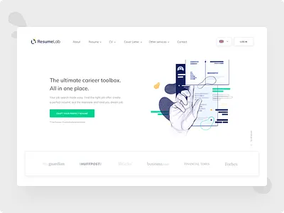 ResumeLab - Case Study branding case study illustration landing page product design seo web design