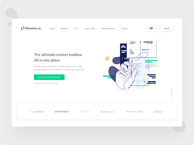 ResumeLab - Case Study branding case study illustration landing page product design seo web design