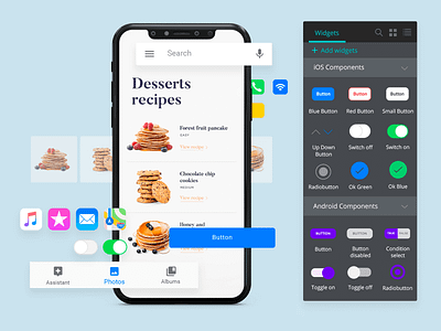 iOS UI kit - elements and components apple ios justinmind ui ui kits ui ux design uidesign ux ux design