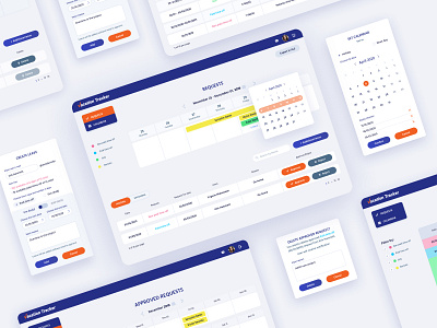 Vacation Tracker admin admin design app application calendar concept dashboad design desktop holidays interface interfaces minimal schedule tracker uiux vacation web web app weekend