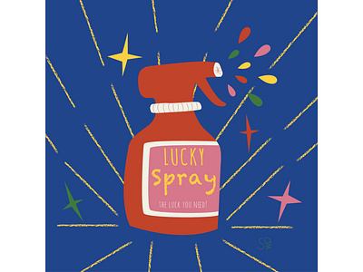 Lucky Spray! adobe illustration bottle coloful design digital illustration doodle doodleart flat illustration flatdesign funny funny illustration illustration object vector design