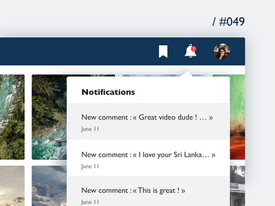 Daily UI Challenge #049 dailyui design notification notifications sketch ui ux web website