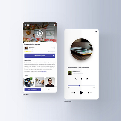 Podcast App app design sketch ui ui design ux