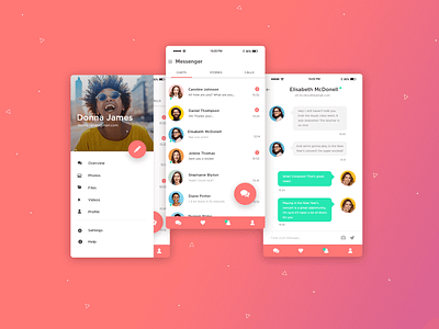 Messaging app UI design app justinmind messaging app ui ui design ui ux design ux ux desgin