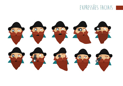 Character Expressions animation character character design children expression illustration pirate