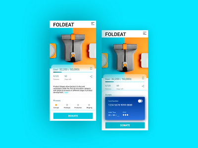 DailyUI 032 Crowdfunding Campaign bag campaign cart credit card creditcard crowdfunding dailyui dailyui032 dailyuichallenge product ui