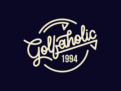 Golfaholic - V3 branding clean clothing golf golfer golfing lettering artist lettering logo logo logo designer logomark mininal retro sport sports branding sports logo t shirt typography