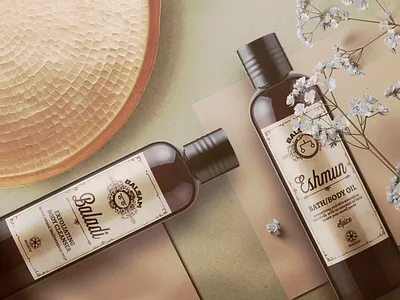 Balsam Cosmetics Packaging alchemy bottle label branding cosmetic cosmetic packaging mockup natural packaging photoshop skincare