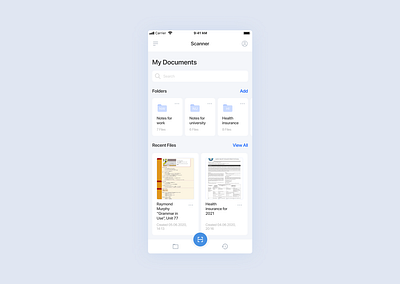 Document Scanner App app design flat icon minimal typography ui ux