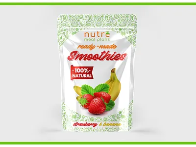 Natural Smoothies Package Design adobe illustrator adobe photoshop packagingdesign