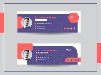 Email Signature & Social Media Cover Design email template