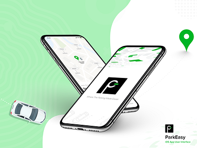 ParkEasy App - Mockup iOS UI app design interface interface design interfacedesign mockup parking app parking solution product design ui ui design userinterface ux uxdesign uxui