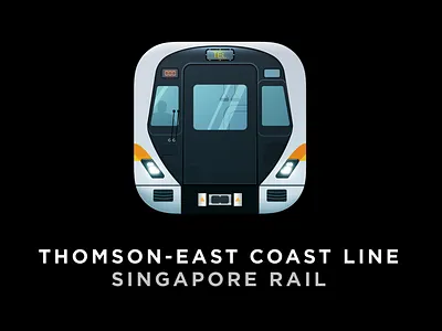 Thomson-East Coast Line | Singapore Rail app icon mrt rail railway singapore subway train