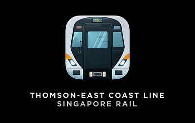 Thomson-East Coast Line | Singapore Rail app icon mrt rail railway singapore subway train