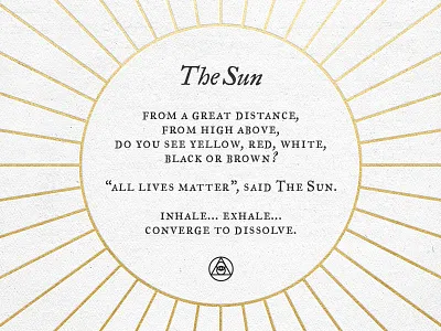 The Sun awareness eath humanity letterpress life ortus print sun unity
