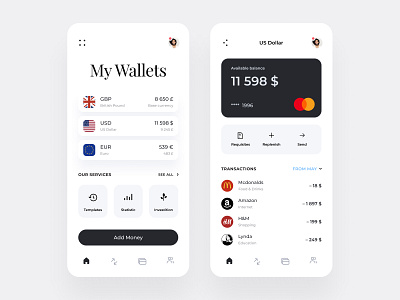 Bank Application app app design application bank banking card counter credit card design finance mastercard minimalistic mobile mobile bank product design ui ux wallet wallet app wallets