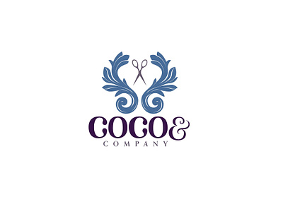 Coco & Company hair salon logo design graphic design icon illustration illustrator logo typography vector