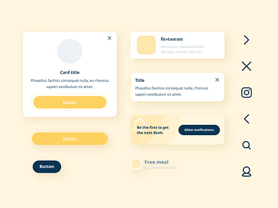 App UI Components -- UI Kit app app ui app ui kit cards components dailyui design system ui design ui kit