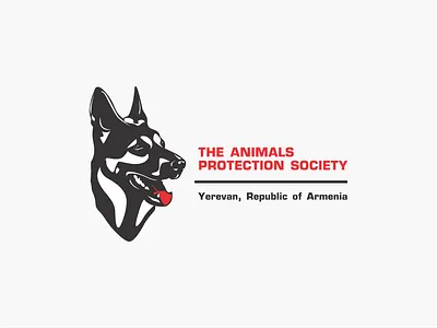 Animals protection design flat illustration logo minimal typography