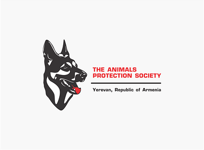 Animals protection design flat illustration logo minimal typography