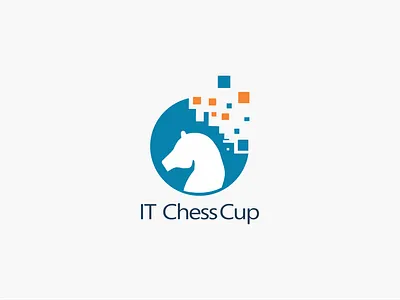 IT chess branding design flat icon illustration illustrator logo minimal typography vector