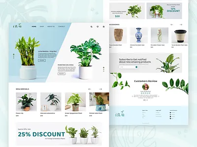 Bitopi - Plant Online Shop : Landing Page 2020 trends branding ecommerce homepage illustration landing landing page logo online shop plant plant app product design shop tree ui ui design web design website website design xd